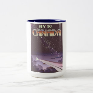 Fly To Canada Two-Tone Coffee Mug