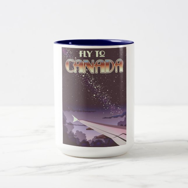 Fly To Canada Two-Tone Coffee Mug (Center)
