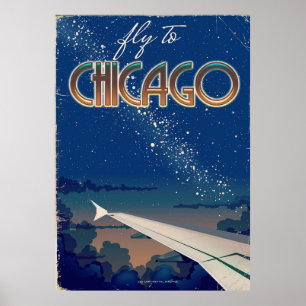 Fly to Chicago Poster