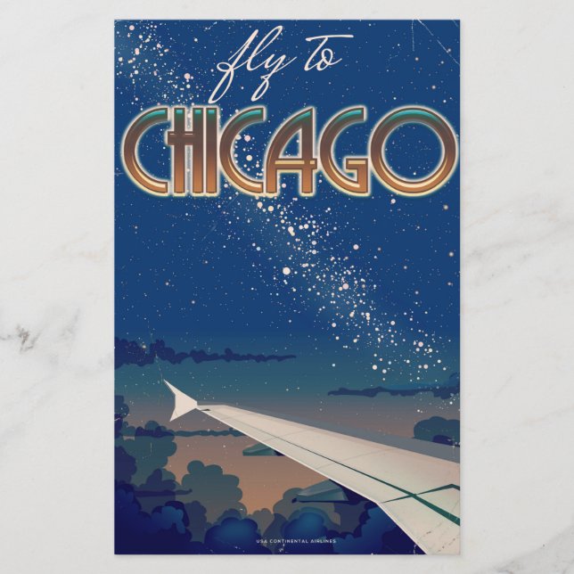 Fly to Chicago Stationery (Front)
