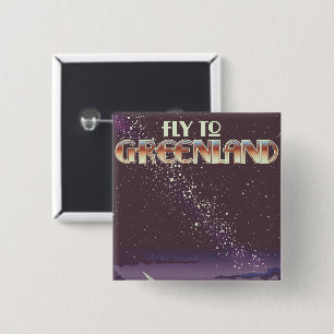 Fly To Greenland 15 Cm Square Badge