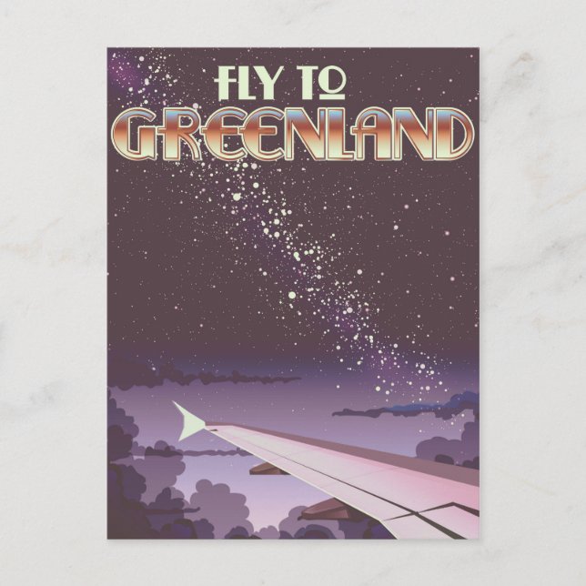 Fly To Greenland Postcard (Front)