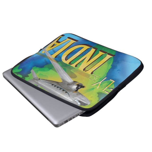 Fly To India Laptop Sleeve (Front Bottom)