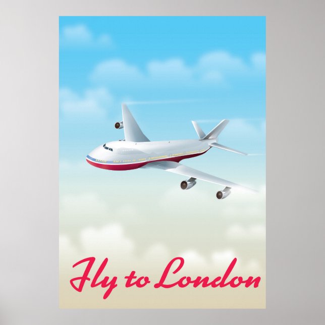 Fly To London Plane poster (Front)