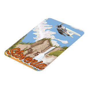 Fly To Slovenia Magnet