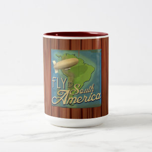 Fly To South America Two-Tone Coffee Mug