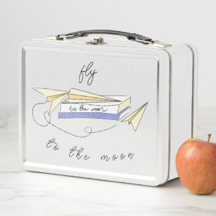 Fly To The Moon Metal Lunchbox
