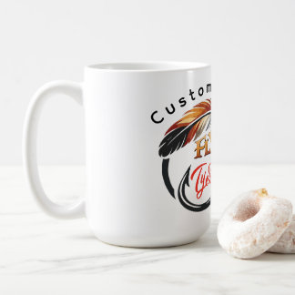 Fly Tyer feather and hook vector illustration Coffee Mug