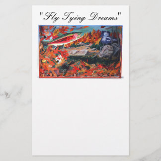 "Fly Tying Dreams" Dry Fly Stationery