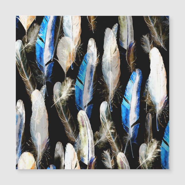 Fly Watercolor Feathers: Seamless Background (Front)