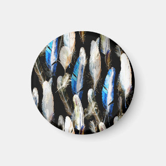 Fly Watercolor Feathers: Seamless Background Magnet