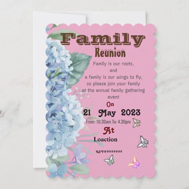 Fly with family invitation (Front)