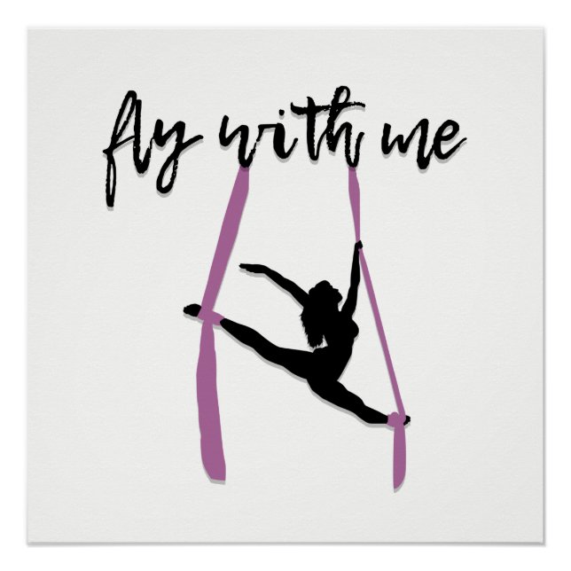 "Fly With Me" Aerial Silks Art Print (Front)