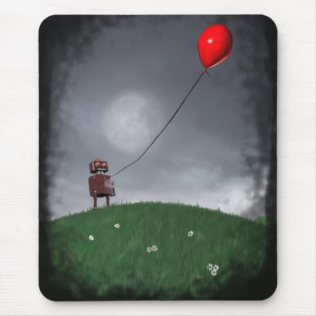 Fly Your Little Red Baloon Mousepad (Front)