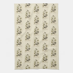 Flycatchers Warbler etc Audubon's Birds of America Tea Towel