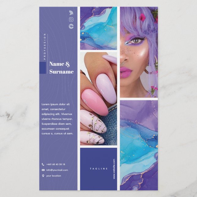 Flyer 14 cm x 21,6 cm Beauty & Nail art (Front)