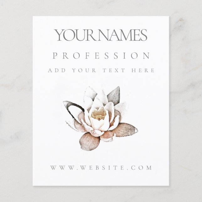 FLYER : BUSINESS PROMOTION : WHITE LOTUS (Front)