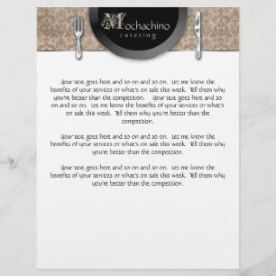 Flyer Catering Cutlery Beige Damask