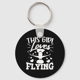 Flyer Cheer Cheerleader Cheerleading This Girl Lov Key Ring