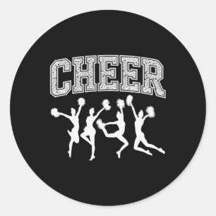 Flyer Cheer Leader Cheerleading Team Cheerleader G Classic Round Sticker