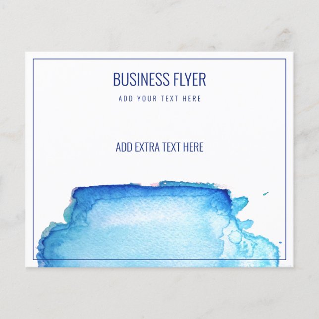 FLYER FOR BUSINESS  : WATERCOLOUR (Front)