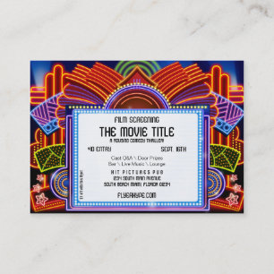 Flyer Hype Movie Marquee Cinema Film Screening Business Card