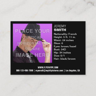 Flyer Hype Night Glow Headshot Business Card