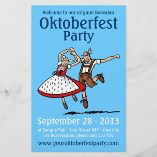 Flyer Oktoberfest Party Dancing Couple