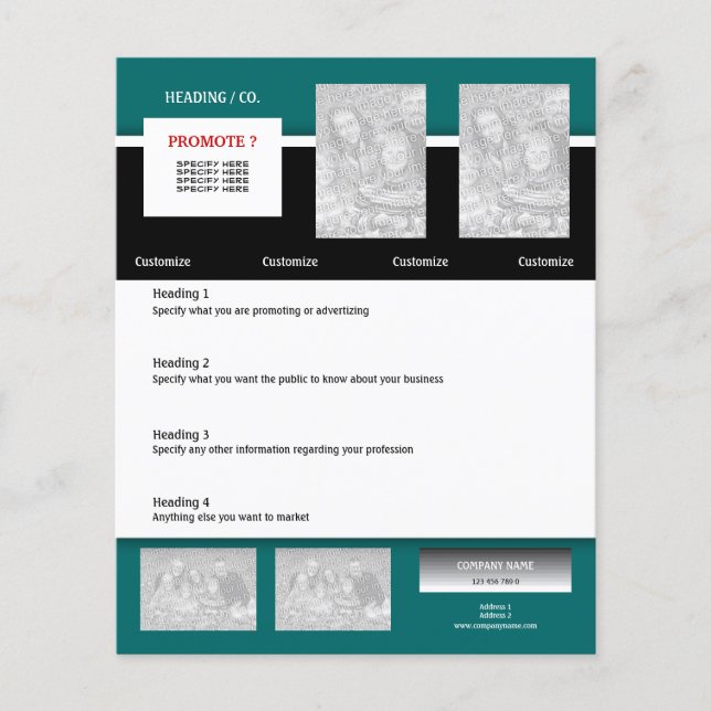 Flyer template - create your own 4.5"x5.6" (Front)