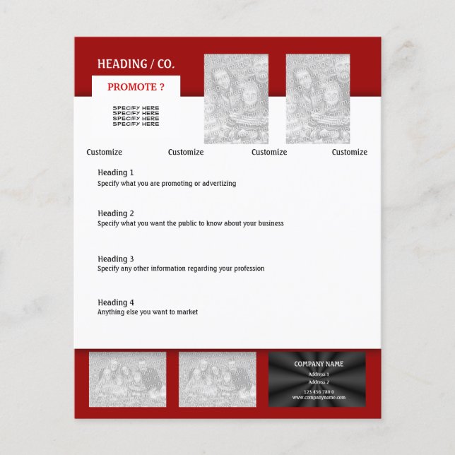 Flyer template - create your own 4.5"x5.6" (Front)