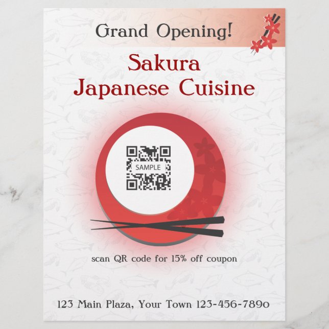 Flyer Template Japanese Restaurant (Front)
