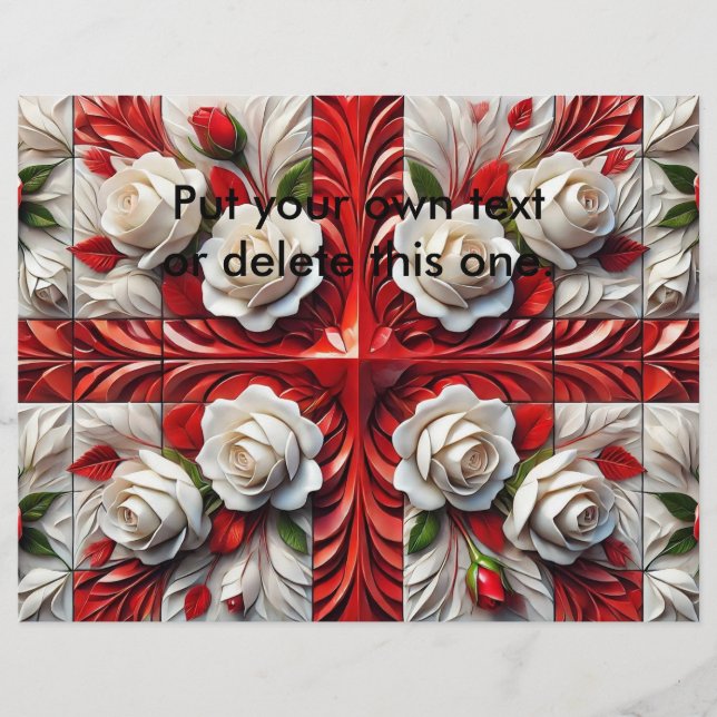 Flyer with English Roses Design (Front)