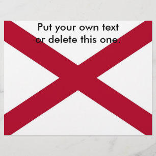 Flyer with Flag of Alabama, U.S.A.