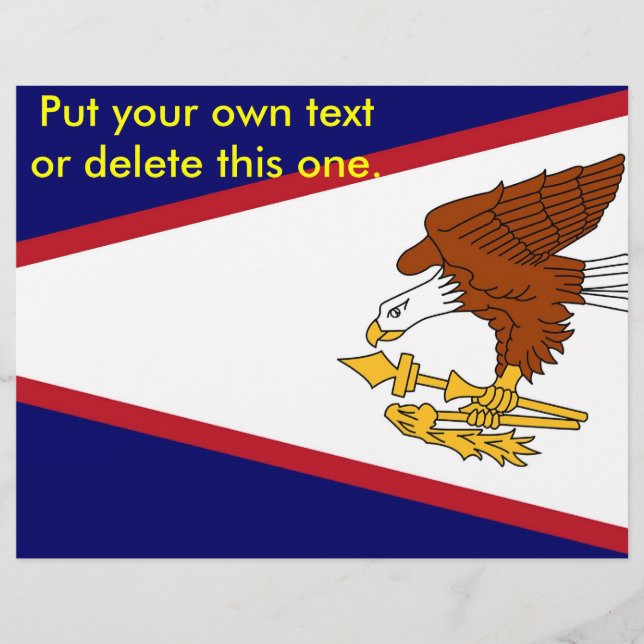 Flyer with Flag of American Samoa, U.S.A. (Front)