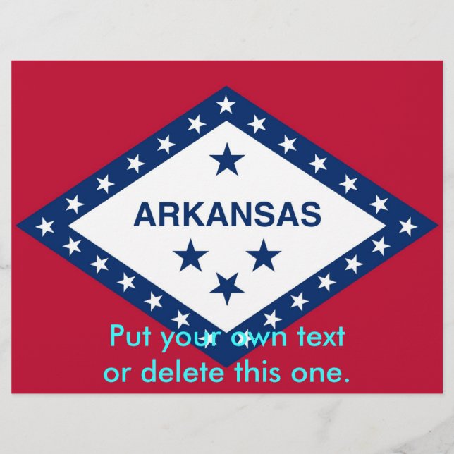 Flyer with Flag of Arkansas, U.S.A. (Front)