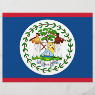 Flyer with Flag of Belise