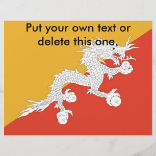 Flyer with Flag of Bhutan