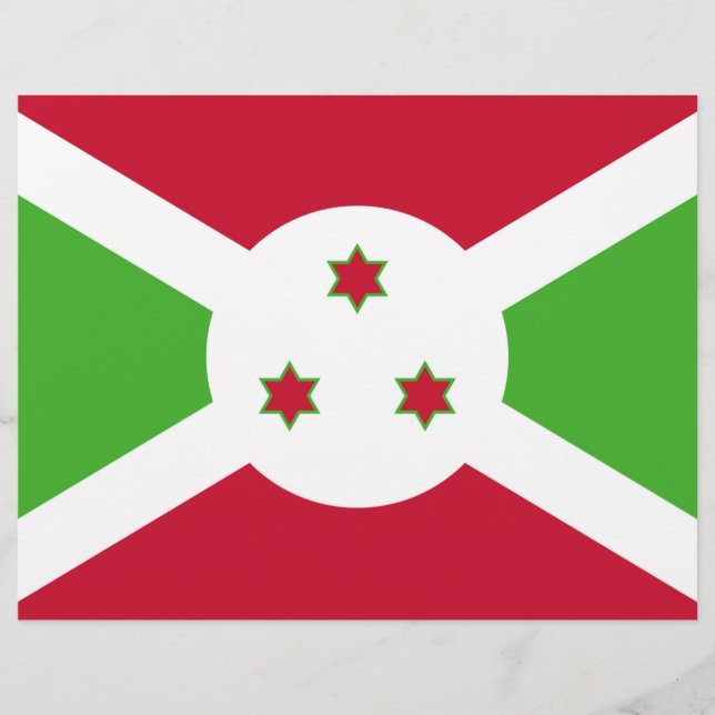 Flyer with Flag of Burundi (Front)