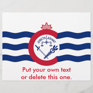 Flyer with Flag of Cincinnati, Ohio, USA