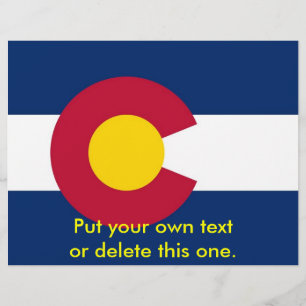 Flyer with Flag of Colorado, U.S.A.
