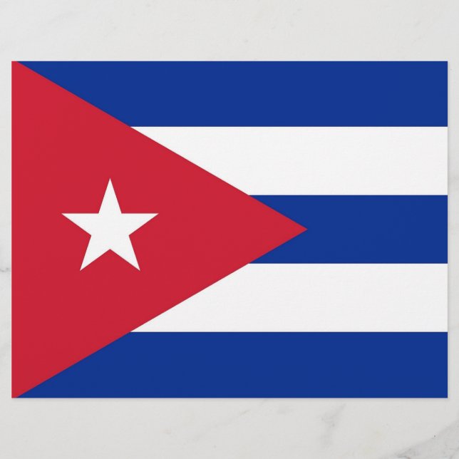 Flyer with Flag of Cuba (Front)