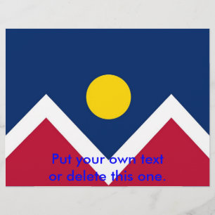 Flyer with Flag of Denver, Colorado, U.S.A.
