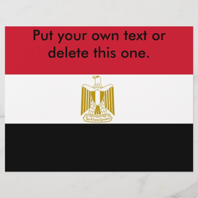 Flyer with Flag of Egypt (Front)