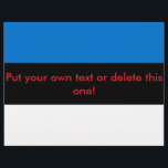 Flyer with Flag of Estonia<br><div class="desc">Add a striking visual element to your promotions or announcements with this patriotic flyer featuring the flag of Estonia! Designed to capture attention and convey national pride, this flyer prominently displays the blue, black, and white of the Estonian flag in a stylish and impactful layout. Whether you're organising a cultural...</div>