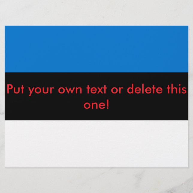 Flyer with Flag of Estonia (Front)