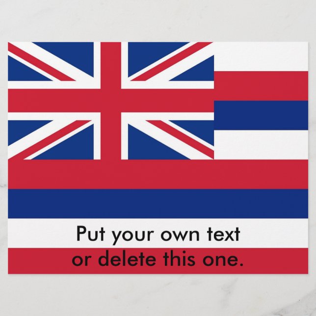 Flyer with Flag of Hawaii, U.S.A. (Front)