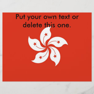 Flyer with Flag of Hong Kong