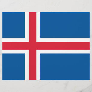 Flyer with Flag of Iceland