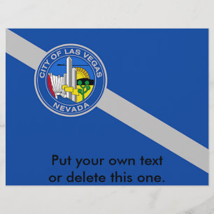 Flyer with Flag of Las Vegas, Nevada, USA