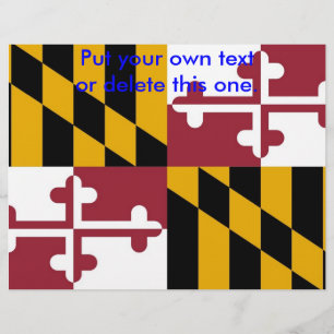 Flyer with Flag of Maryland, U.S.A.